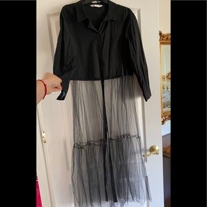 Tulle shirt dress Zara Size L